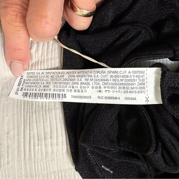 🆕 Zara Flowing Crossover Sleeveless Black Too Size S - Picture 6 of 12